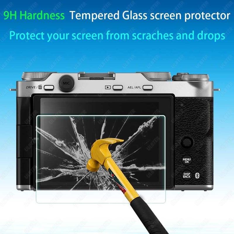 ULBTER Screen Protector for Fujifilm X-M5 Fuji XM5 Camera, Tempered Glass 0.3mm 9H Hardness Anti-Scrach Anti-Fingerprint Anti-Bubble Anti-Dust [3Pack] - Image 3