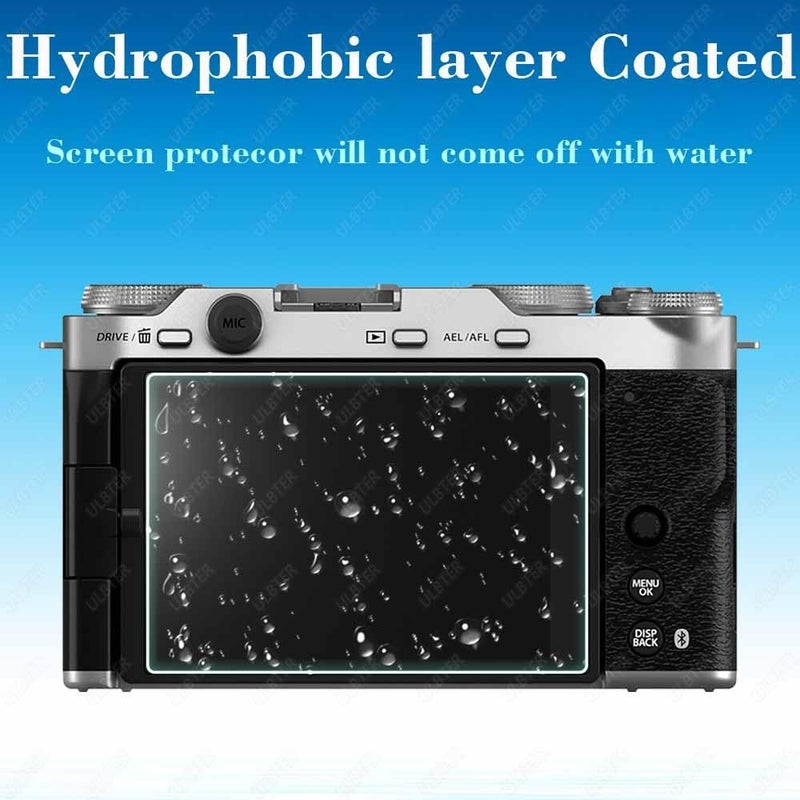 ULBTER Screen Protector for Fujifilm X-M5 Fuji XM5 Camera, Tempered Glass 0.3mm 9H Hardness Anti-Scrach Anti-Fingerprint Anti-Bubble Anti-Dust [3Pack] - Image 5