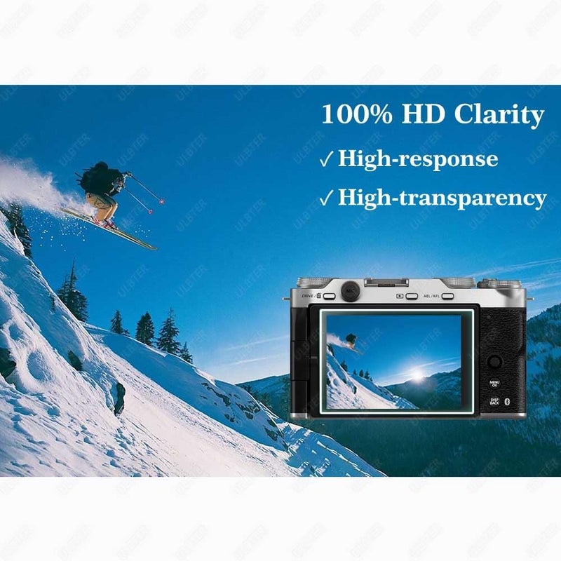 ULBTER Screen Protector for Fujifilm X-M5 Fuji XM5 Camera, Tempered Glass 0.3mm 9H Hardness Anti-Scrach Anti-Fingerprint Anti-Bubble Anti-Dust [3Pack] - Image 4