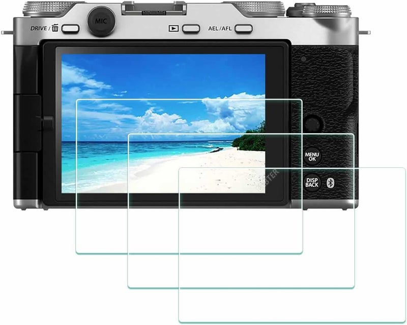 ULBTER Screen Protector for Fujifilm X-M5 Fuji XM5 Camera, Tempered Glass 0.3mm 9H Hardness Anti-Scrach Anti-Fingerprint Anti-Bubble Anti-Dust [3Pack] - Image 1