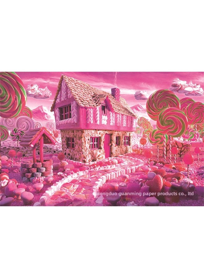 Wooden Jigsaw Puzzle 1000 Pieces Of High Difficulty Adult Decompression Jigsaw Puzzle Manufacturers Selling To Figure Diy Jigsaw Puzzle-Color:Candy House 10-050  - Image 1