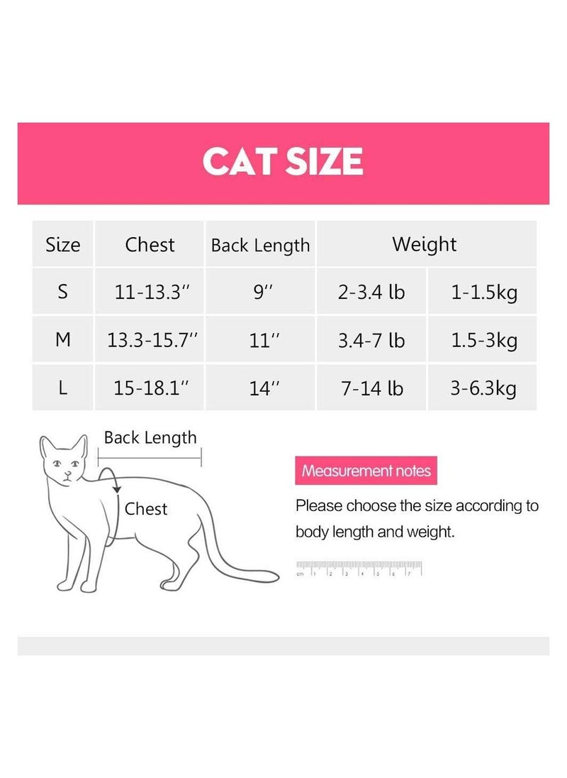 Generic Cat Recovery Suit for Abdominal Wounds and Bandages - Soft Medical Shirt for Post-Surgery Comfort, E-Collar Alternative for Indoor Cats - Image 3