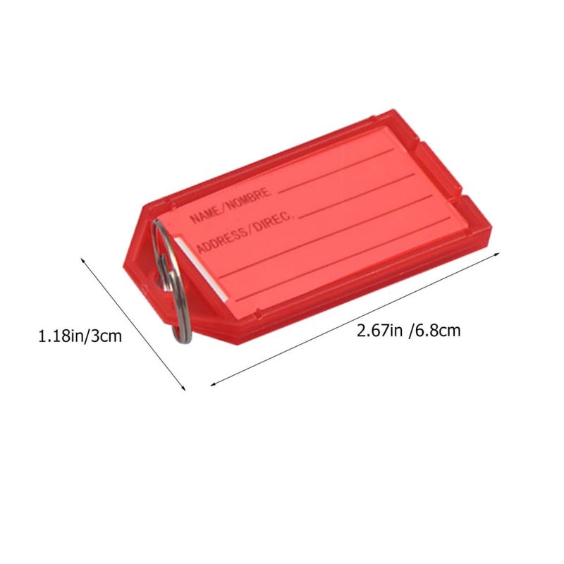 60 Pcs Multi Color Luggage Tags With Rings Writable Key Markers For Suitcases Travel Bags - Image 3