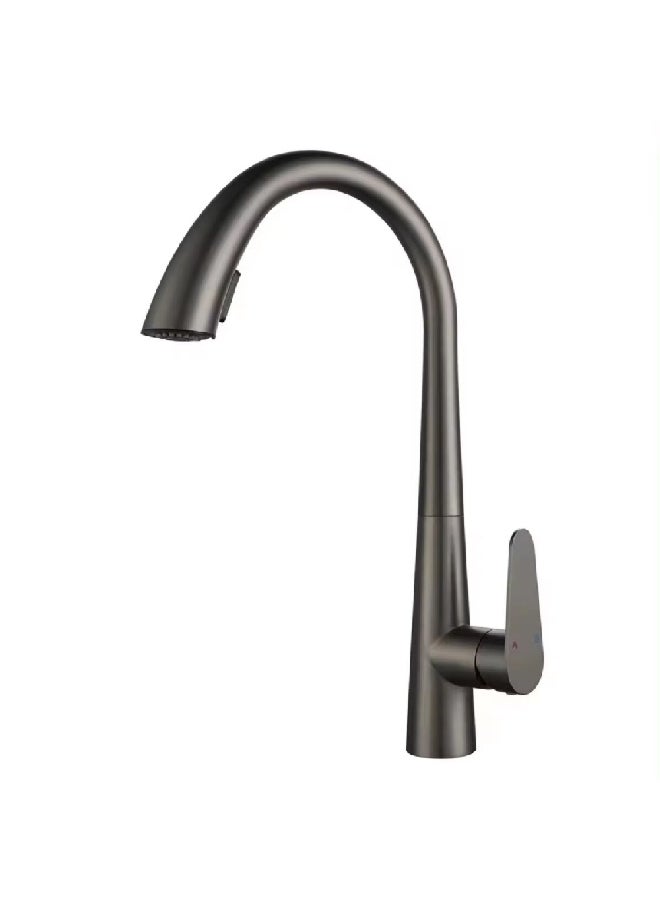 Aqua Drop Elegant and Modern Design Single Handle Stainless Steel Kitchen Mixer Gun Grey 1 x 1 x 1 cm JS-K087GG