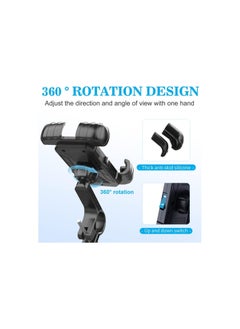 Generic Motorcycle Phone Mount, Bike Phone Holder, Shockproof Handlebar Phone Mount Clamp, One Hand Operation ATV Scooter Phone Clip, Fit for iPhone 12 / 11 Pro Max / X , Galaxy S10,4.7"-6.8" Cellphone  - Image 5