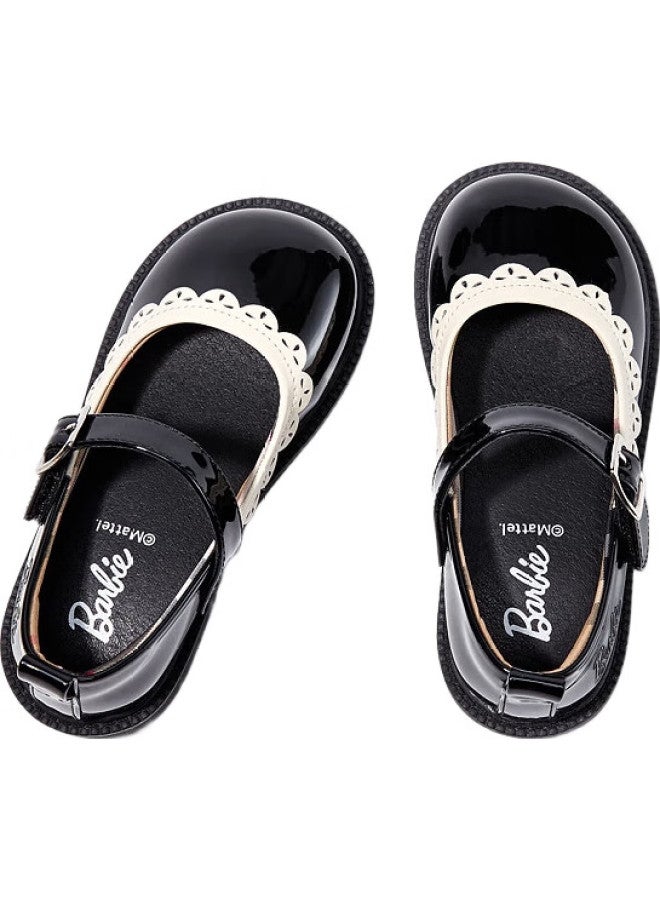Barbie Children'S Shoes, Spring And Autumn Kids' Leather Shoes, Girls' British Style Princess Performance Shoes, Academic Style Black Leather Shoes, Da5825, Black, Size 32 - Image 2