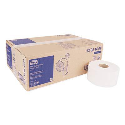 Tork ADVANCED MINIJUMBO ROLL BATH TISSUE SEPTIC SAFE 2PLY WHITE 348 X 751 FT 12 ROLLSCARTON