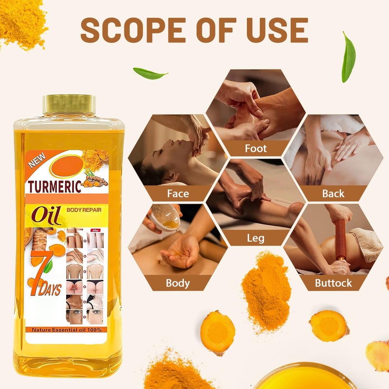 Lucift Soft 7 oil, Soft 7 Turmeric Oil, Soft 7 Turmeric oil for skin, Natural Moisturizing Nourishing for Face and Body Oil For All Skin Types - Image 2