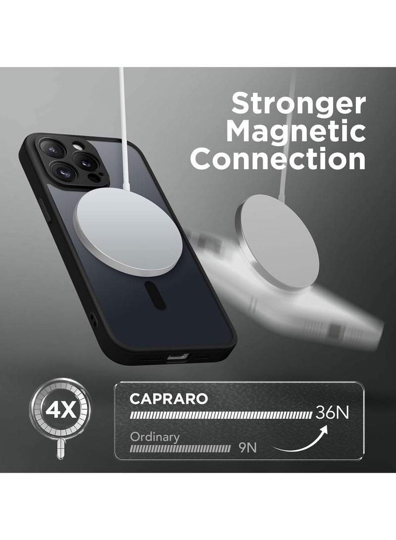 Color Fans Magnetic for iPhone 12 Pro Max Case Compatible with MagSafe Shockproof Protective Slim Translucent Phone Case Black - Image 3