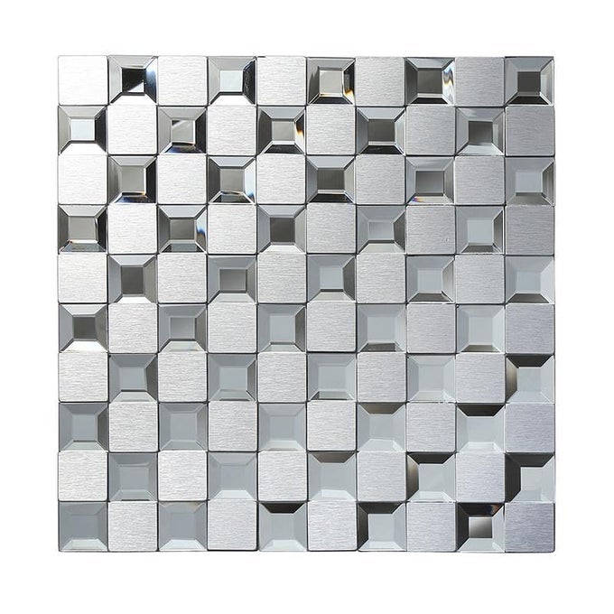 12 X 12 3D CHEX SHEET MIRROR GLASS MOSAIC STICKER FOR BATHROOM KITCHEN SELF ADHESIVE STICKERS PEEL STICK BACK SPLASH WALL STICKER PANEL GLASS MOSAIC TILE