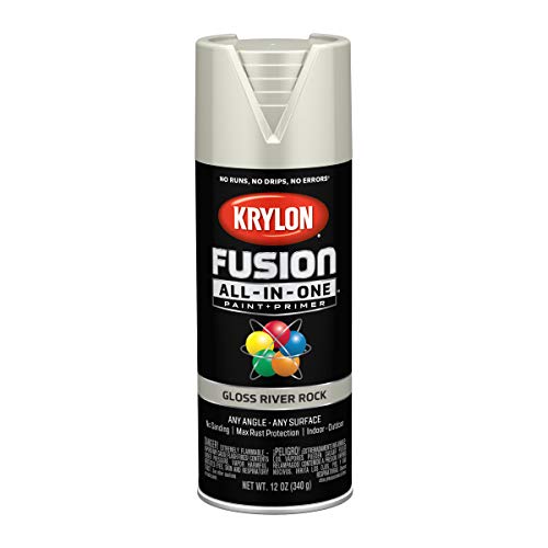 Krylon Fusion All-In-One Adhesive Spray Paint for Indoor/Outdoor Use, 12 oz, River Rock - Image 1