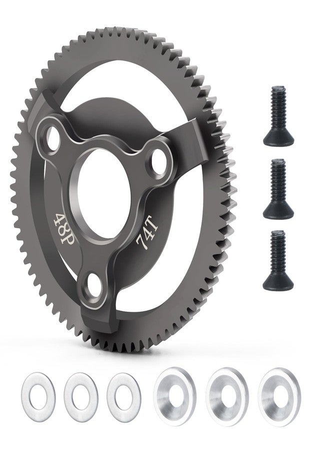 LSG Metal 48P Spur Gear 74T 76T 83T 86T 90T for 1/10 Tra-xxas Slash 2WD Rustler Stampede TellurideRC Car Upgrade Parts(74T) - Image 1