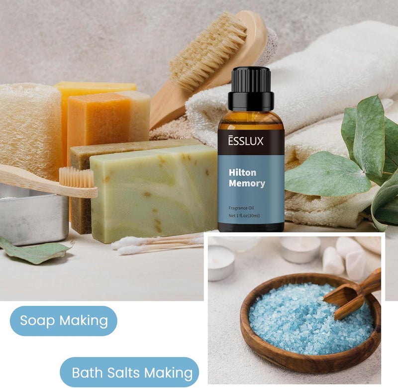 ESSLUX Hilton Memory Fragrance Oil, Aromatherapy Essential Scented Oils, Hotel Scents for Home for Diffuser, Massage, Soap, Candle Making Scents, Perfume, Humidifier, 30 ml - Image 3