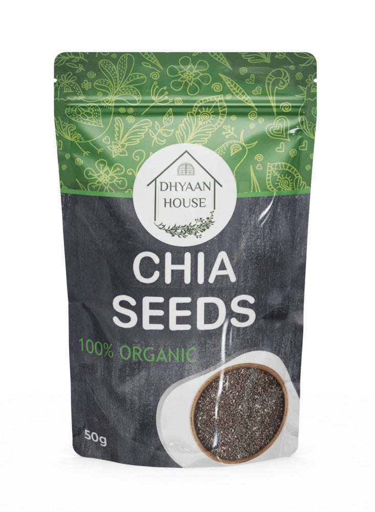 Dhyaan House Pure Chia Seeds - 50 gm