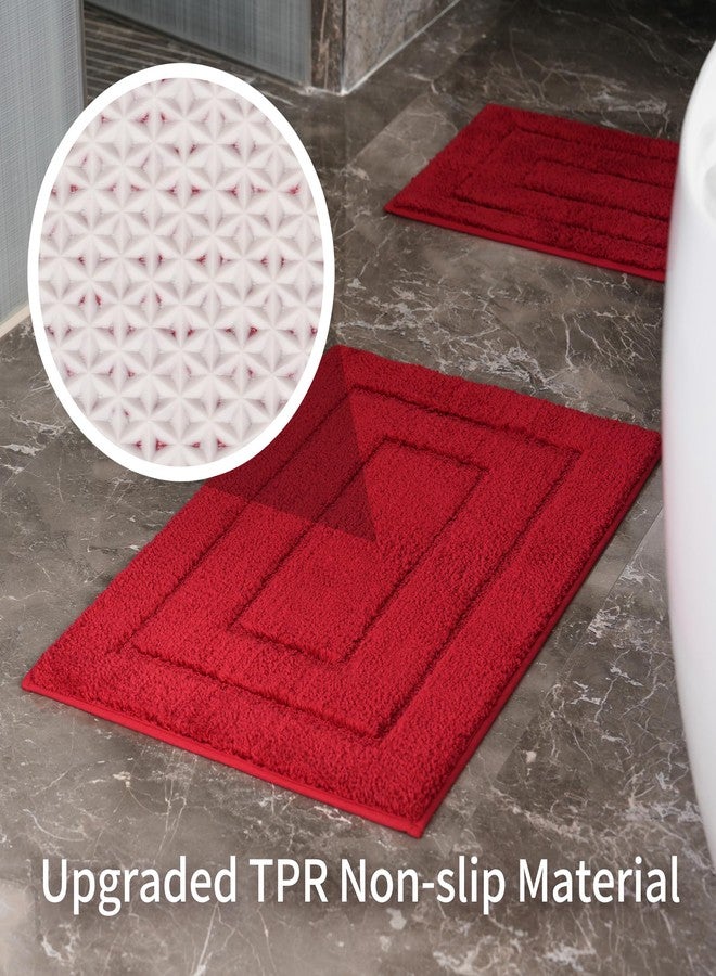 WCBSTT Bathroom Rugs Sets 3 Piece, with 20" x 28" U-Shaped Toilet Rug, Ultra Absorbent and Super Soft Touch, Non-Slip, Microfiber Plush,Rectangular Pattern, Quick Dry Bath Mats for Bathroom, Tub, Bedroom - Image 4
