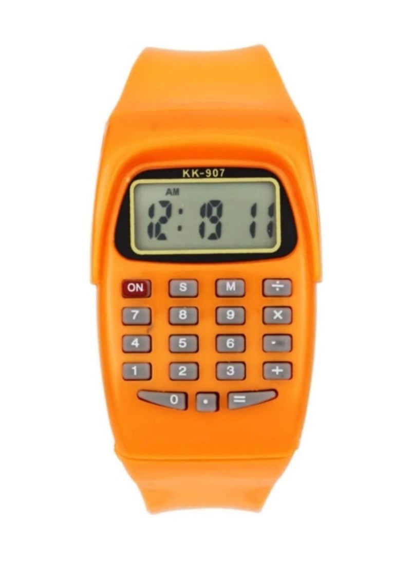Kids rubber strap calculator digital colored wrist watch - Image 2