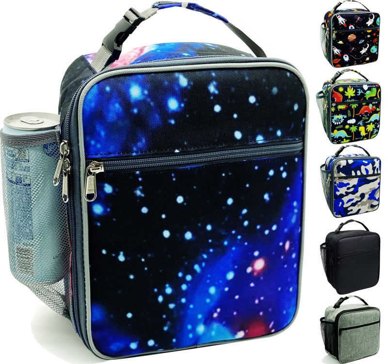 Kulle Kids Lunch BoxInsulated Lunch Bag Boys Back to School Lunch Box kids Reusable Lunch Boxes for OfficeWorkOutdoorSpace