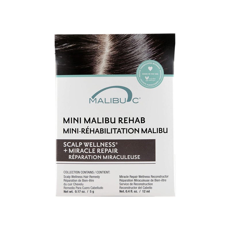 Malibu C Mini Malibu Rehab Scalp Wellness - Contains 2 Hair Remedy Packets - Miineral & Oil Infused Deep Conditioner and Scalp Rejuvenating Hair Care - Image 2