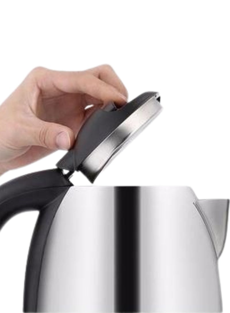 غلاية كهربائية من الفولاذ المقاوم للصدأ بقدرة 1500 واط وسعة 1.5 لتر – تصميم أنيق باللون الفضي والأسود - Image 4