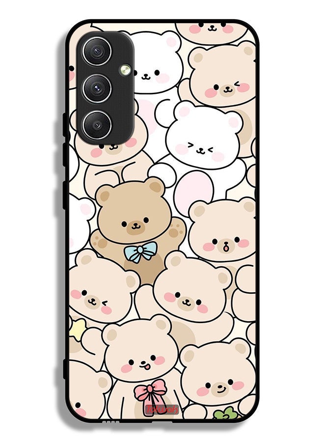 Tolwak Samsung Galaxy A34 5G Protective Case Cover Bears Pattern - Image 1