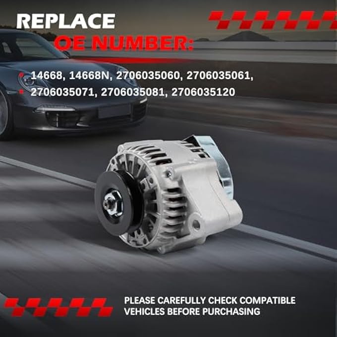 Autodevil 14668 Alternator Compatible with 4Runner Celica Pickup Replace OE 2706035060, 270603506084, 2706035061, 270603506184 - Image 3