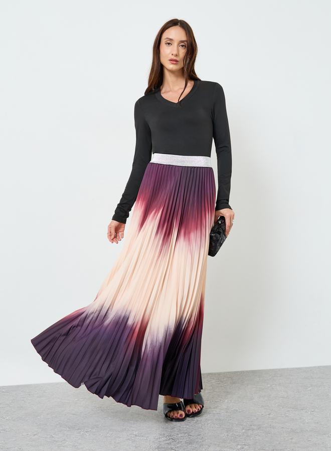 Take Two Women V Neck Top and Pleated Skirt Co-Ords - Image 1