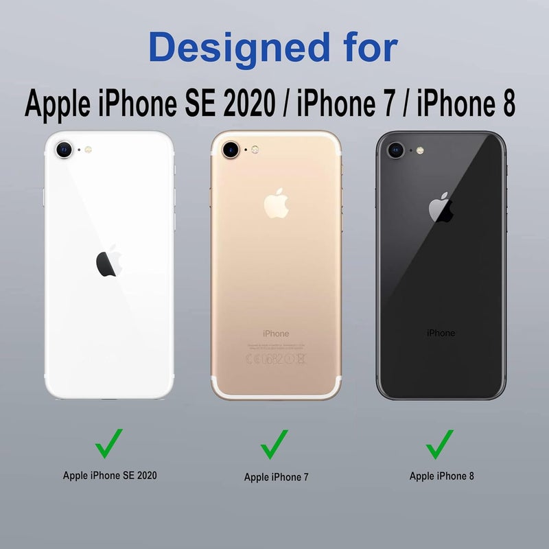 ZAPCASE غطاء خلفي لجهاز آيفون SE 2020 | متوافق مع غطاء خلفي لجهاز آيفون SE 2020 | حماية الكاميرا | (TPU + PC | بنفسجي شفاف) - Image 2