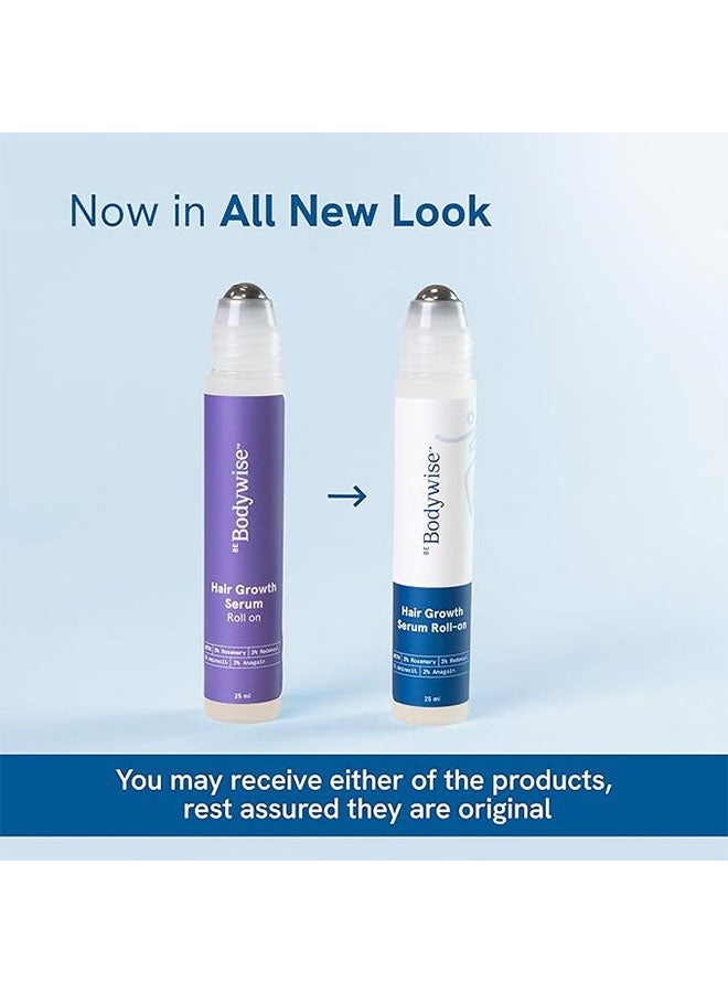 Be Bodywise Hair Growth Serum Roll On, Thicker and Stronger Hair, Prevents Hair Fall and Stimulates Follicles for All Hair Types, 25ml - Image 2