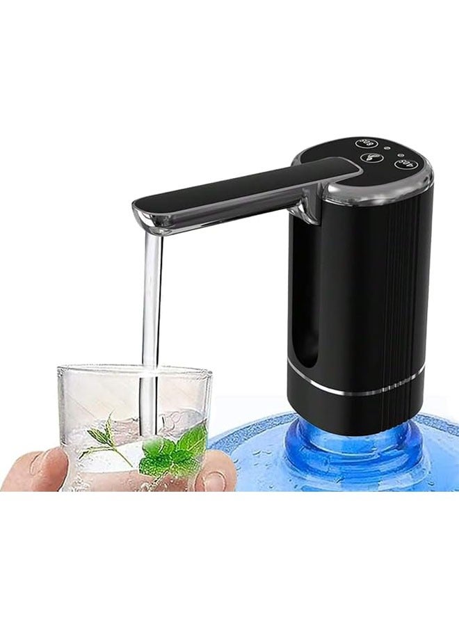 مضخة ماء آلية محمولة، قابلة للطي، بشحن USB-C، مناسبة لزجاجات المياه سعة 5 جالون، مثالية للاستخدام في المنزل، المكتب، أو أثناء التخييم. - Image 1