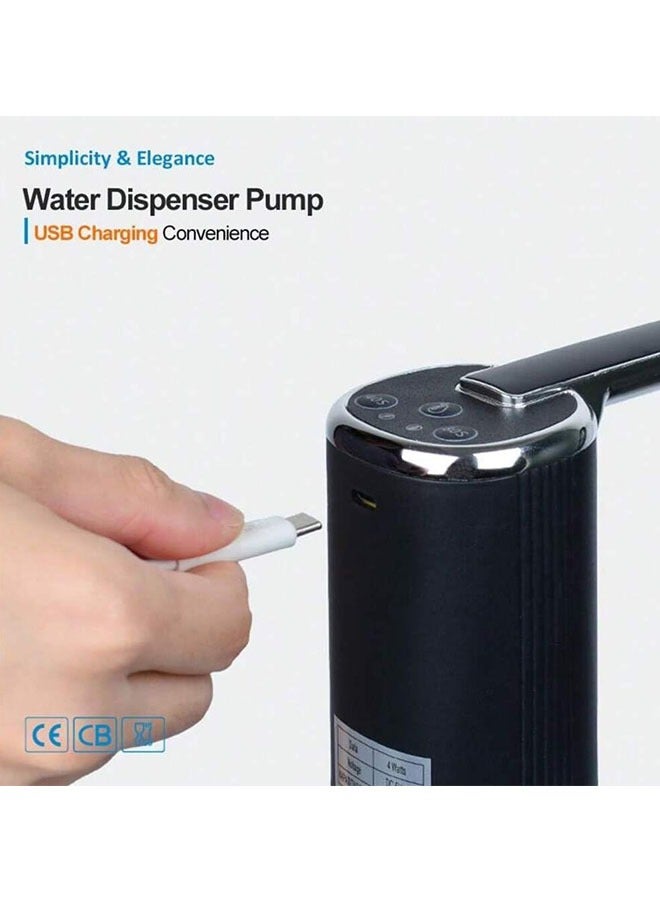 مضخة ماء آلية محمولة، قابلة للطي، بشحن USB-C، مناسبة لزجاجات المياه سعة 5 جالون، مثالية للاستخدام في المنزل، المكتب، أو أثناء التخييم. - Image 5