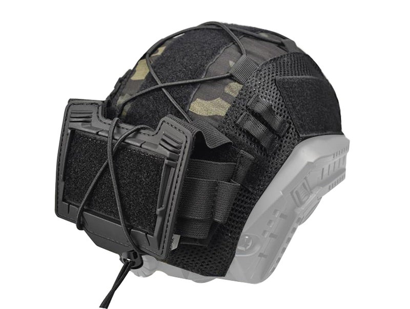 JFFCESTORE JFFCESTORE Tactical Fast Helmet Cover Set and Tactical Helmet Battery Pouch Counterweight Pouch Fit Size M/L Fast PJ BJ MH Helmet (BKCP/BLACK)  - Image 1