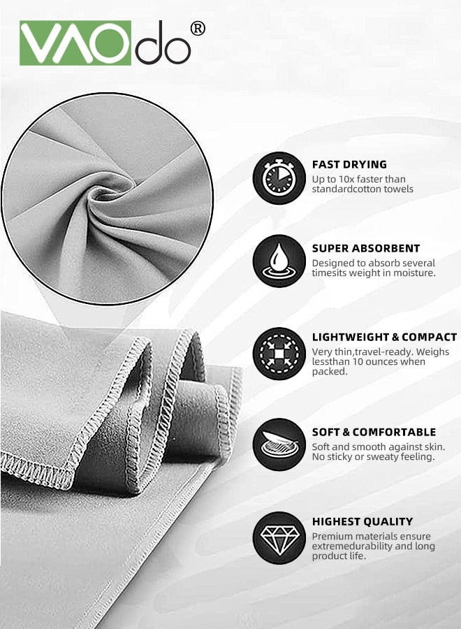 VAOdo 5PCS Cooling Towel,4 Towels and 1 Bath Towel,Soft Breathable Chilly Towel MicrofiberTowel for Yoga,Sport,Running,Gym,Workout,Camping,Fitness,Workout  - Image 4