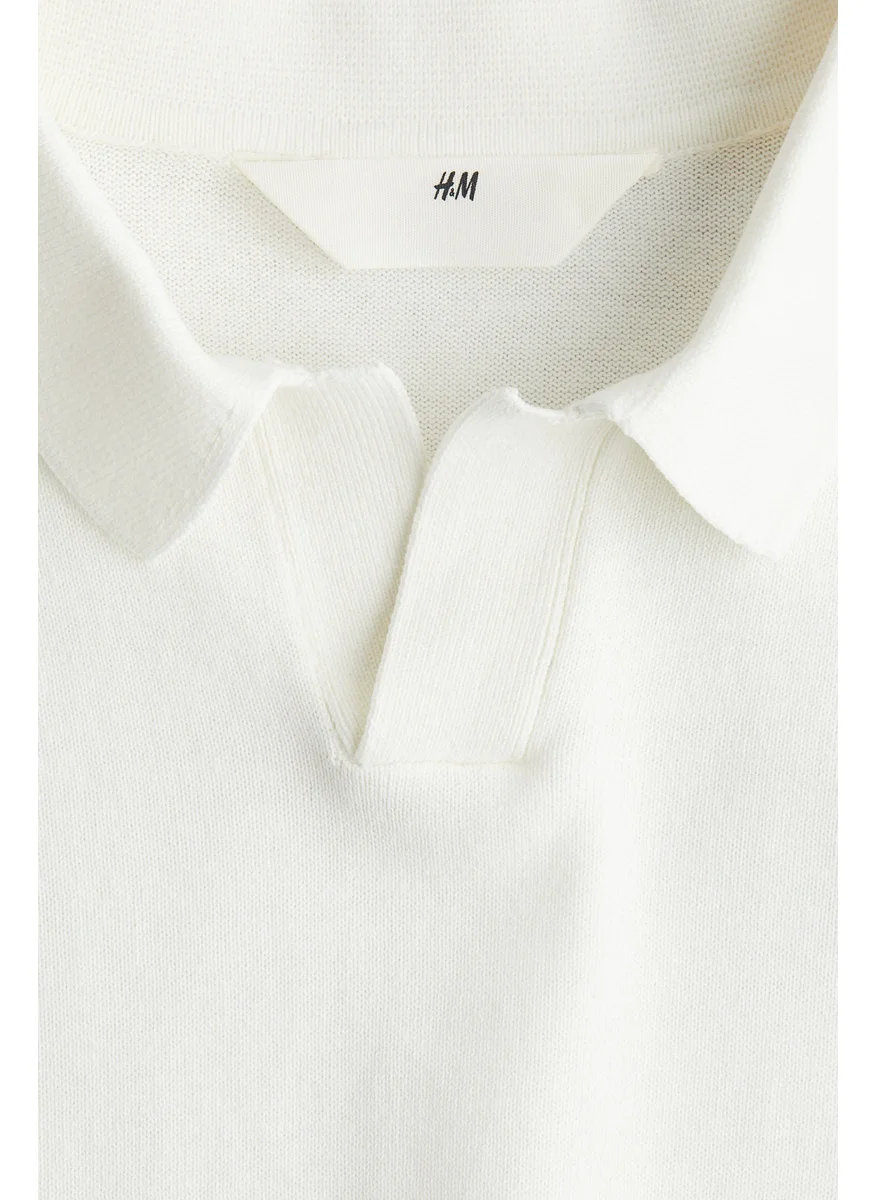 اتش اند ام Fine-Knit Polo Shirt