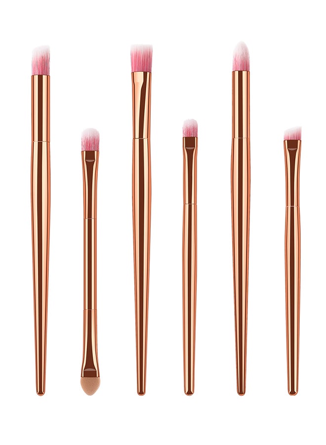 6-Piece Professional Makeup Brush Set Multicolour - Image 2