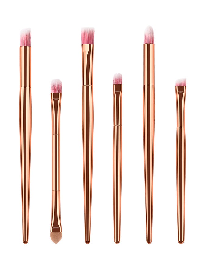 6-Piece Professional Makeup Brush Set Multicolour - Image 1