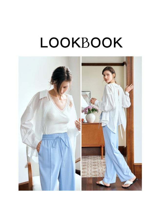 Olrain , Summer Women's Sun Protection Loose-fitting Top, Air Conditioning Shirt, Off-white, Size S - Image 4
