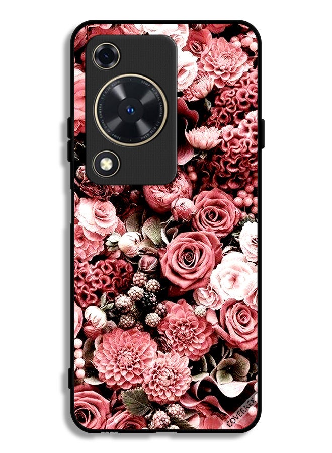 Covernex Huawei Nova Y72S Protective Case Cover Peach Roses