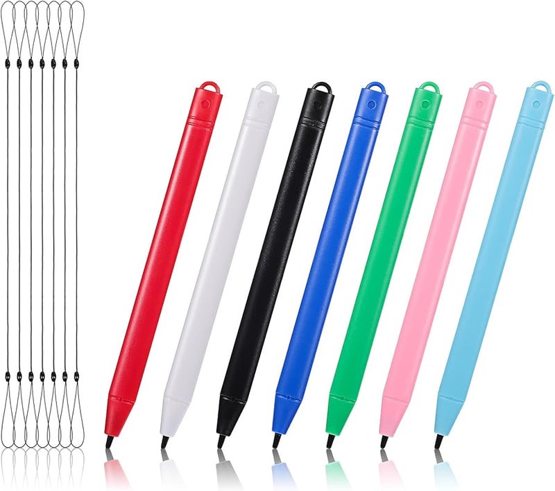 7 Pcs Tablet Stylus Pens with Ergonomic Grip and Tether for Touch Screens Drawing Writing - Image 1
