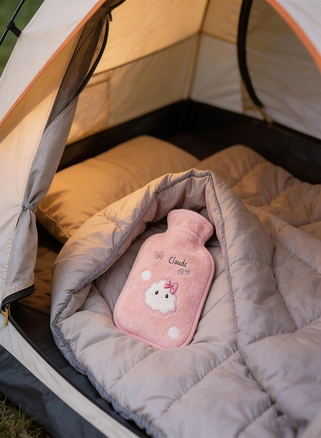 Vihaanta 2PCS Cute Hot Water Bag, Mini Hot Water Bag, Soft Plush Design with Two Color Options for Personal Warmth, Portable Size for Indoor and Outdoor Use, Pink and Grey - Image 3