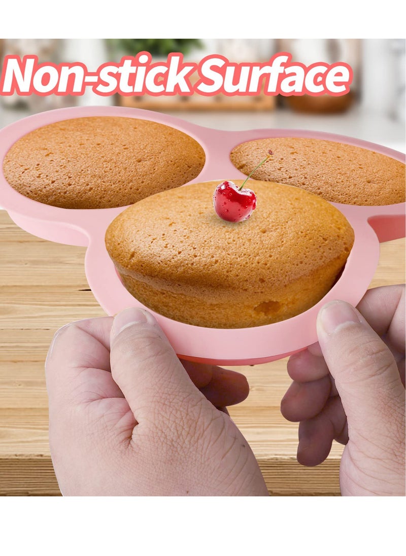 Excefore - Silicone Air Fryer Egg Pan, Non-Stick Air Fryer Baking Pan Cupcake Pan Reusable Silicone Muffin Pan Tray for Making Egg Muffin, Baking Hamburger, Fried Egg, Cupcake, Tart and Dessert - Image 1