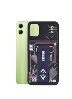 Techie Aesthetic Fashion Silicone Back Case Cover with Magnetic Hand Grip & Kickstand for Samsung Galaxy A05 – Black/Purple  - Image 4