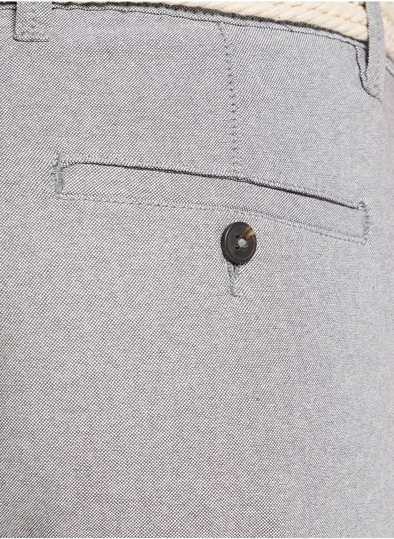 BRAVE SOUL Shorts With Belt Turn Up Hem
