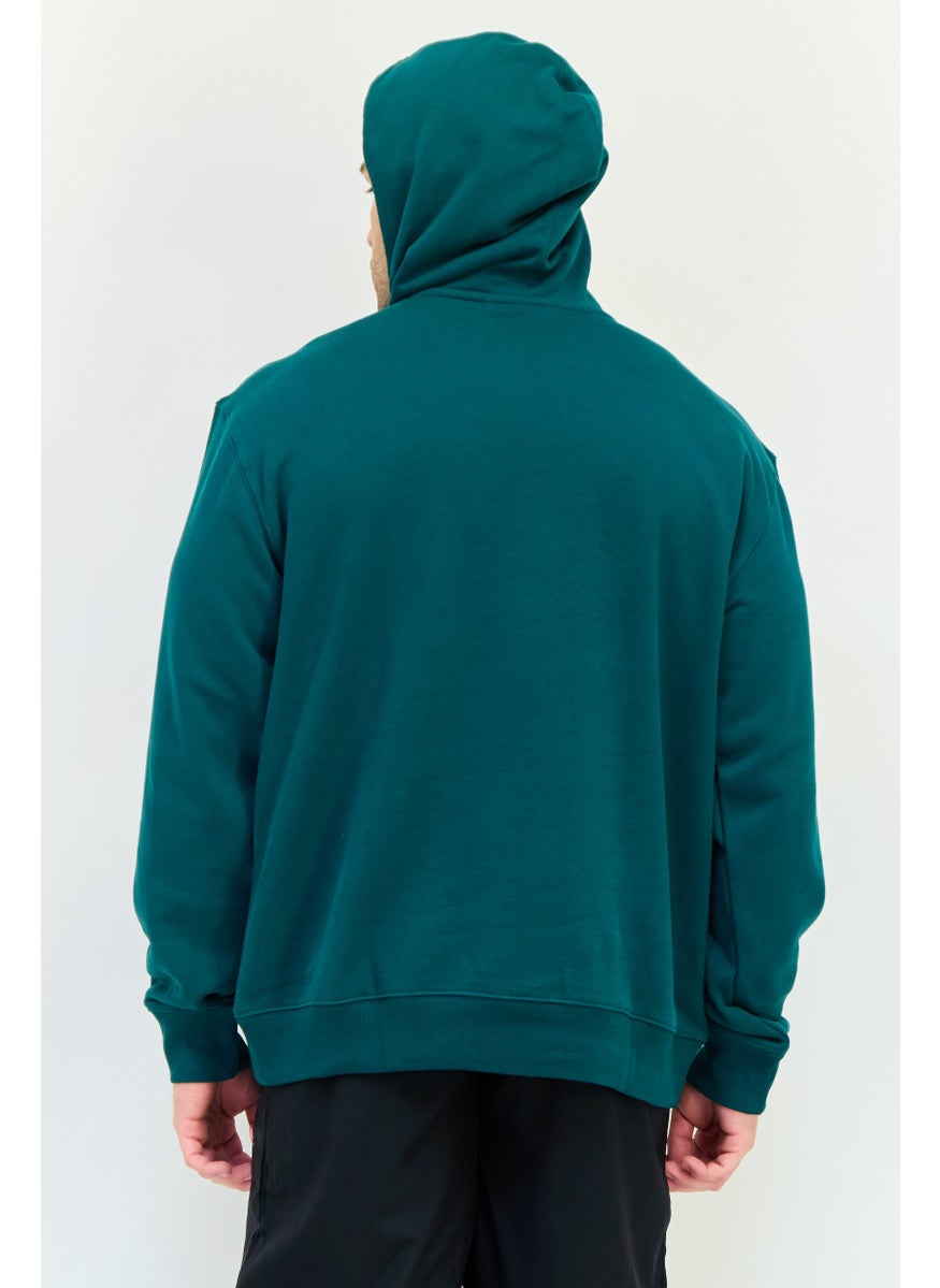 adidas Originals Men Sportswear Fit Long Sleeve Outdoor Sweatshirt, Green  - Image 3