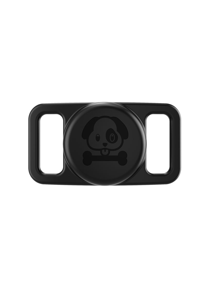 Pet Collar Holder Silicone Airtag Holder for Cat Dog Collar Waterproof Protective AirTag Holder Case Soft Silicone Case Lightweight Anti Scratch Anti Lost (Black) - Image 3
