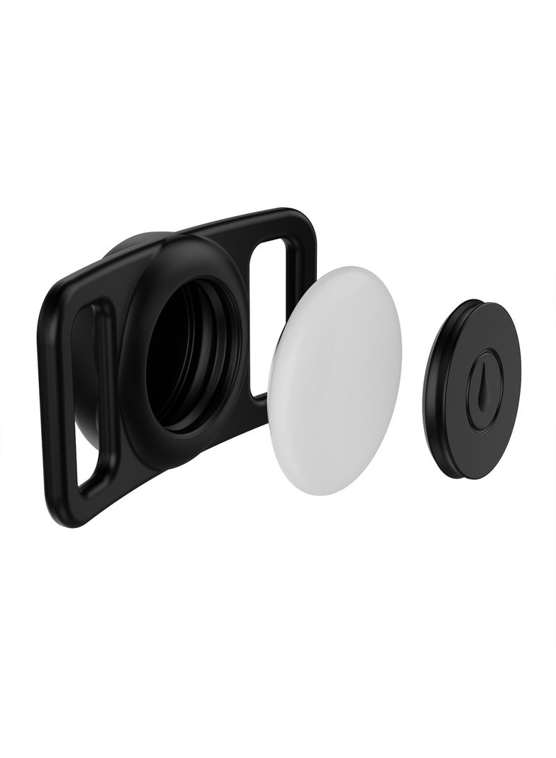 Pet Collar Holder Silicone Airtag Holder for Cat Dog Collar Waterproof Protective AirTag Holder Case Soft Silicone Case Lightweight Anti Scratch Anti Lost (Black) - Image 2