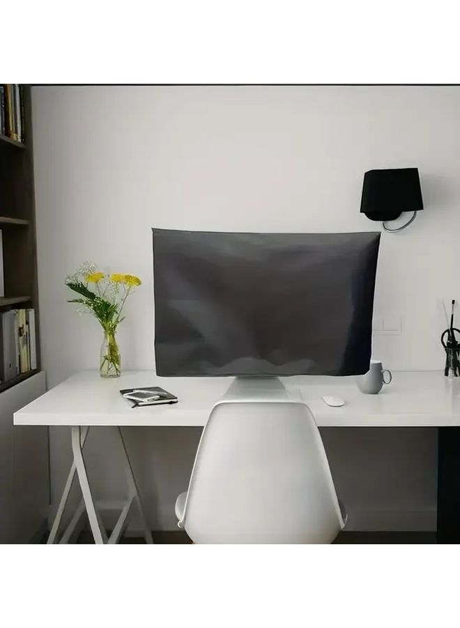 Computer Monitor Screen Dust Cover Protective Sleeve Thickened Material Anti Static Antidust Scratch Protection 3 Size Options Compatible Most 20 to 34 Inch Monitors All Weather Full Day Essential Accessory Home Office Black 20.87 by 13.78 by 3.54 Inch - Image 2