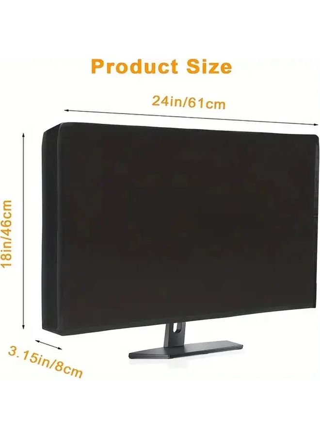 Computer Monitor Screen Dust Cover Protective Sleeve Thickened Material Anti Static Antidust Scratch Protection 3 Size Options Compatible Most 20 to 34 Inch Monitors All Weather Full Day Essential Accessory Home Office Black 20.87 by 13.78 by 3.54 Inch - Image 4