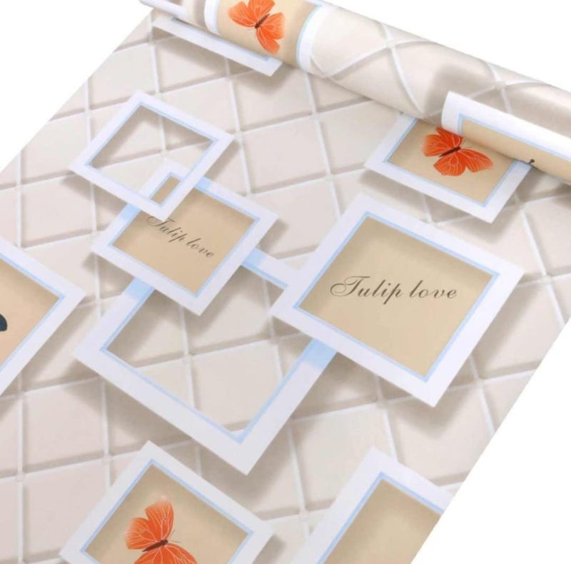 RedChimes Self Adhesive Removable Peel and Stick Easy to Clean Wallpaper 45 X 304.8 cm (3D Butterfly) - Image 4
