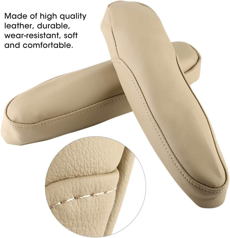 Car PU Leather Armrest Cover Durable Elegant Style for 2005-2010 Front Seat 2pcs - Image 4