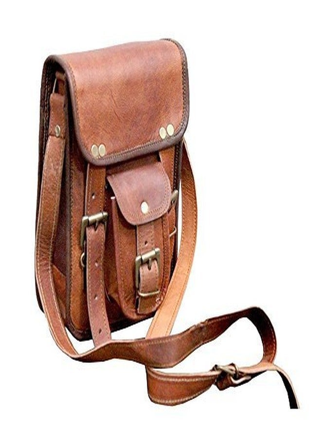 RSN Original Leather Messenger Bag, Office Bag, Sling Bag, Tablet Bag 9 Inches Brown - Image 3